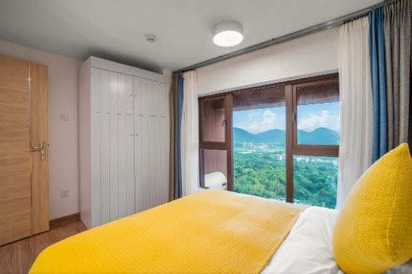 广州增城金叶子温泉度假区公寓园景复式双床房