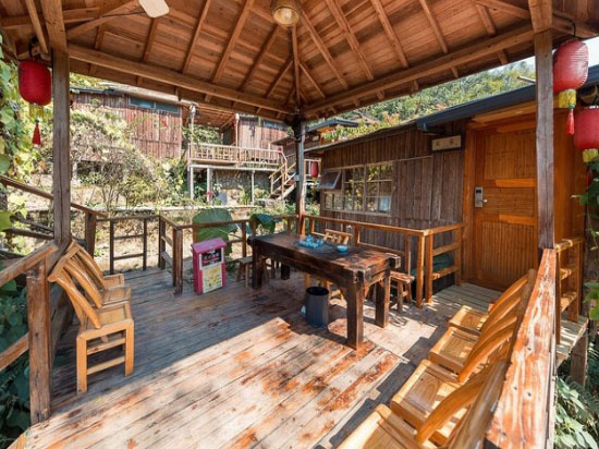 英德天门沟九州驿站树屋度假区流水人家4房木屋