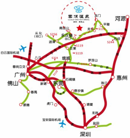 云顶温泉渡假村环绕南昆山  夏日清爽安静